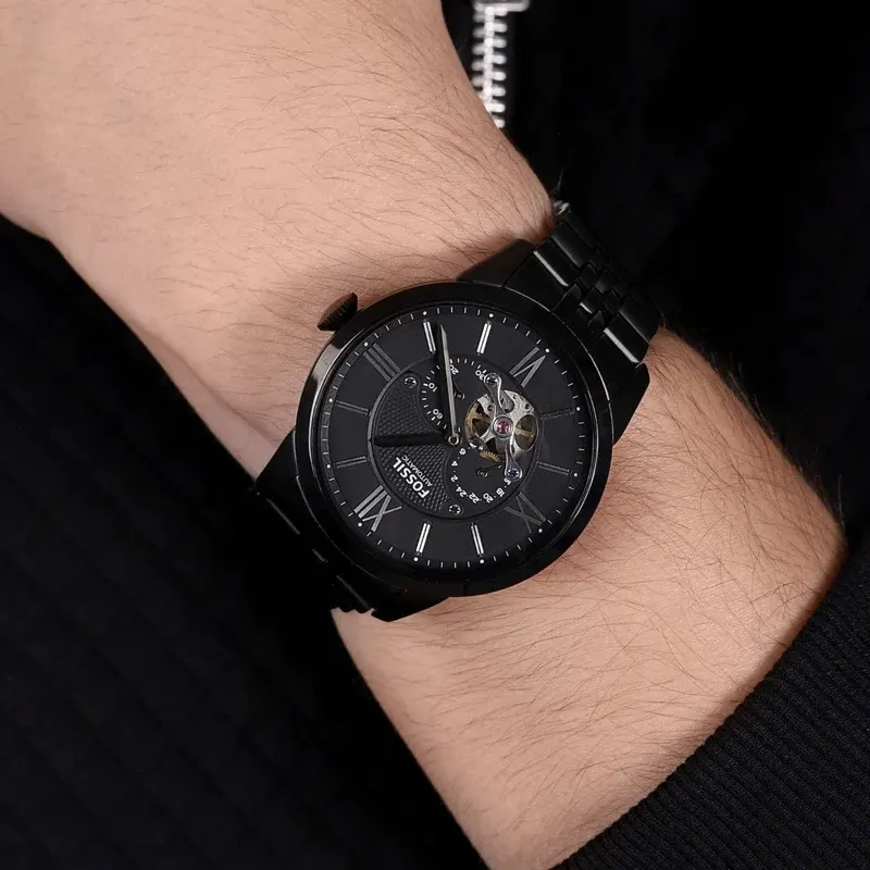 Fossil Townsman Automatic Black Dial Men's Watch- ME3062